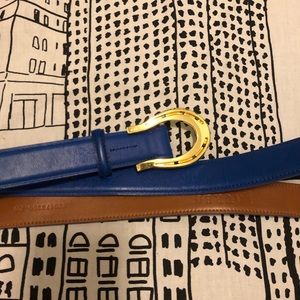 Ralph Lauren Royal Blue Horseshoe Belt